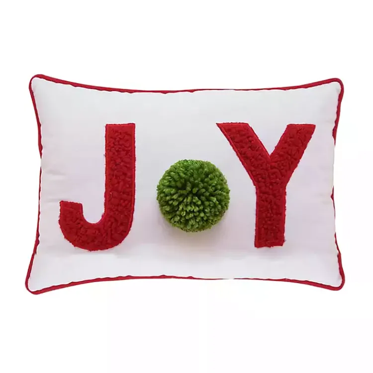 Christmas Pillows>Kirklands Home Joy Pom Pom Lumbar Pillow