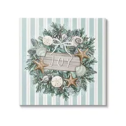 Christmas Art & Wall Decor>Kirklands Home Joy Seashell Wreath Canvas Art Print