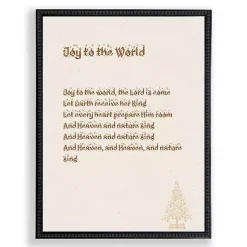 Christmas Art & Wall Decor>Kirklands Home Joy to the World Black Framed Wall Plaque