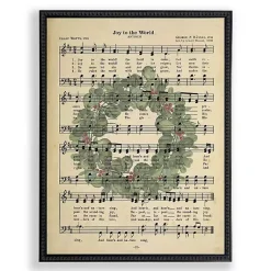 Christmas Art & Wall Decor>Kirklands Home Joy to the World Hymn Framed Christmas Art Print