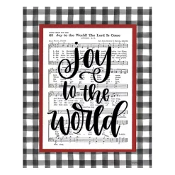Christmas Art & Wall Decor>Kirklands Home Joy To The World Music Sheet Canvas Art Print