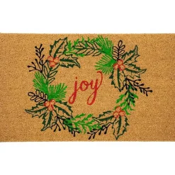 Outdoor Christmas Decorations>Kirklands Home Joy Wreath Decorative Christmas Doormat