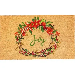 Outdoor Christmas Decorations>Kirklands Home Joy Wreath Doormat