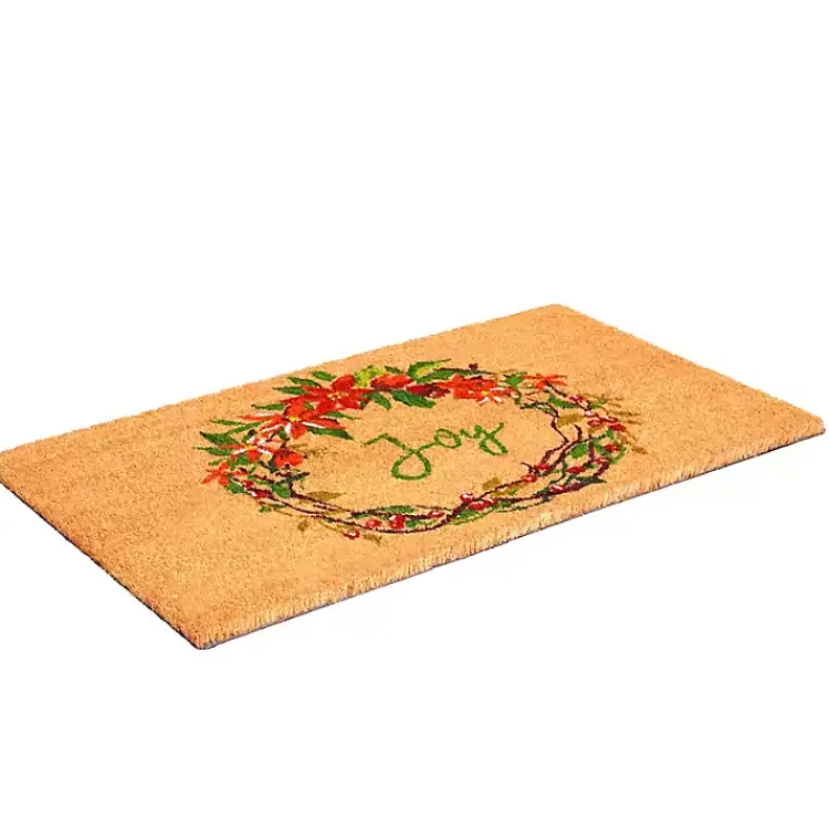 Outdoor Christmas Decorations>Kirklands Home Joy Wreath Doormat