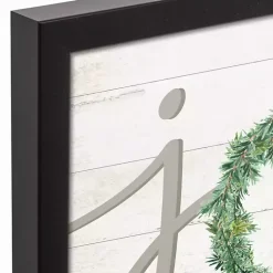 Christmas Art & Wall Decor>Kirklands Home Joy Wreath Framed Art Print White