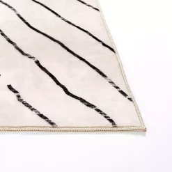 Kirklands Home Julia Black and White Washable Area Rug, 8x10 Hot