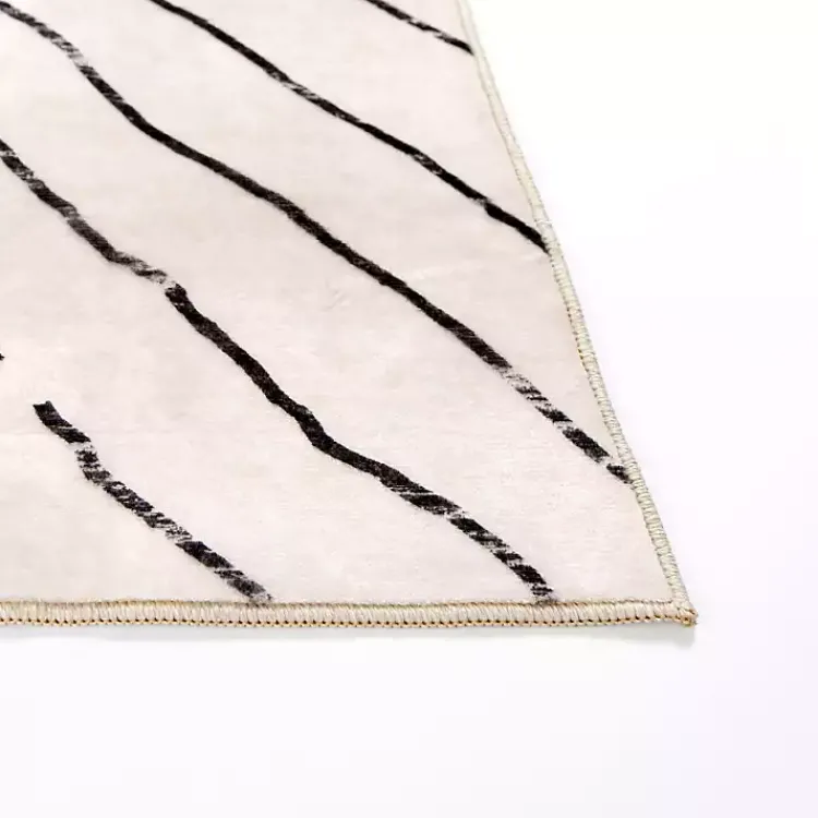 Kirklands Home Julia Black and White Washable Area Rug, 8x10 Hot