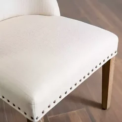 Kirklands Home Julia Cream Upholstered Dining Chair Ivory New