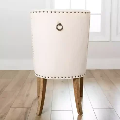 Kirklands Home Julia Cream Upholstered Dining Chair Ivory New