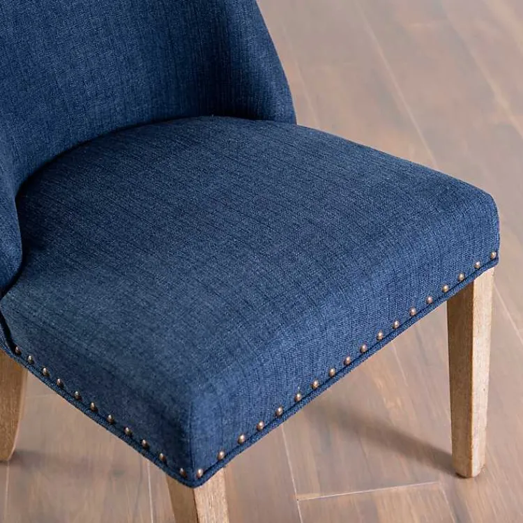 Kirklands Home Julia Navy Upholstered Dining Chair Blue