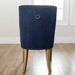 Kirklands Home Julia Navy Upholstered Dining Chair Blue