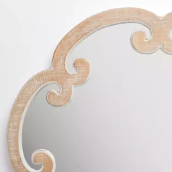Kirklands Home Juliette Curled Frame Wood Wall Mirror New