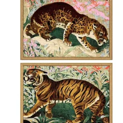 Kirklands Home Jungle Cats Framed Art Prints, Set of 2 Hot
