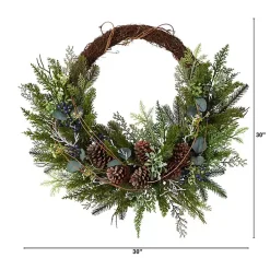 Wreaths>Kirklands Home Juniper and Evergreen Vine Wreath