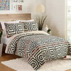 Kirklands Home Justina Blakeney Black Hypnotic Queen Quilt Set Clearance