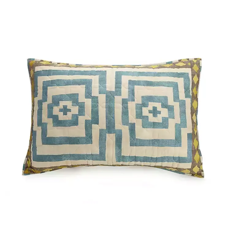 Kirklands Home Justina Blakeney Blue Hypnotic Queen Quilt Set New