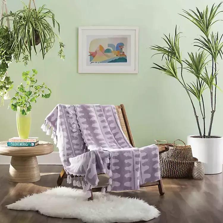 Blankets & Throws>Kirklands Home Justina Blakeney Lavender Patterned Throw Purple