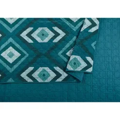 Kirklands Home Justina Blakeney Midway 3-pc. Full/Queen Quilt Set Blue Hot