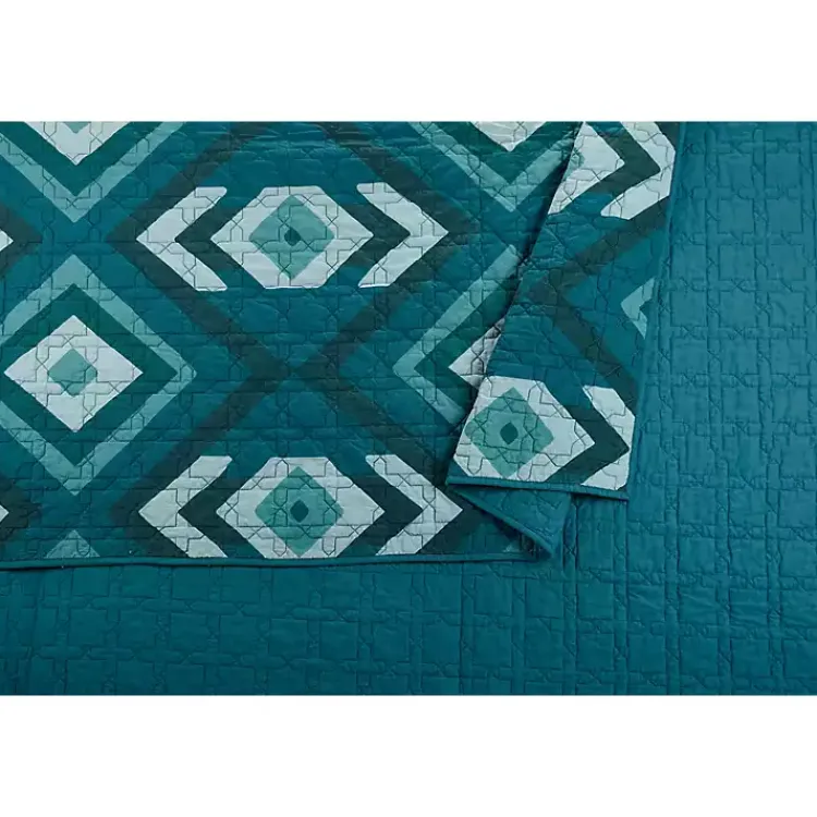 Kirklands Home Justina Blakeney Midway 3-pc. Full/Queen Quilt Set Blue Hot