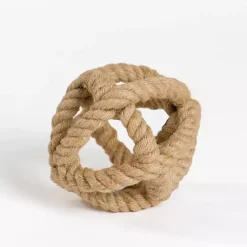 Statues & Figurines>Kirklands Home Jute Rope Knot Sphere Brown