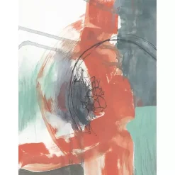 Kirklands Home Juxtaposed Coral I Canvas Art Print New