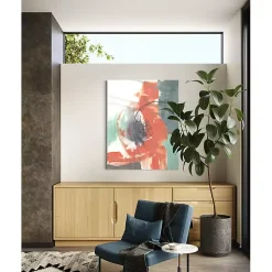 Kirklands Home Juxtaposed Coral I Canvas Art Print New