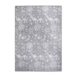 Kirklands Home Kalini Floral Washable Area Rug, 5x7 Gray Hot