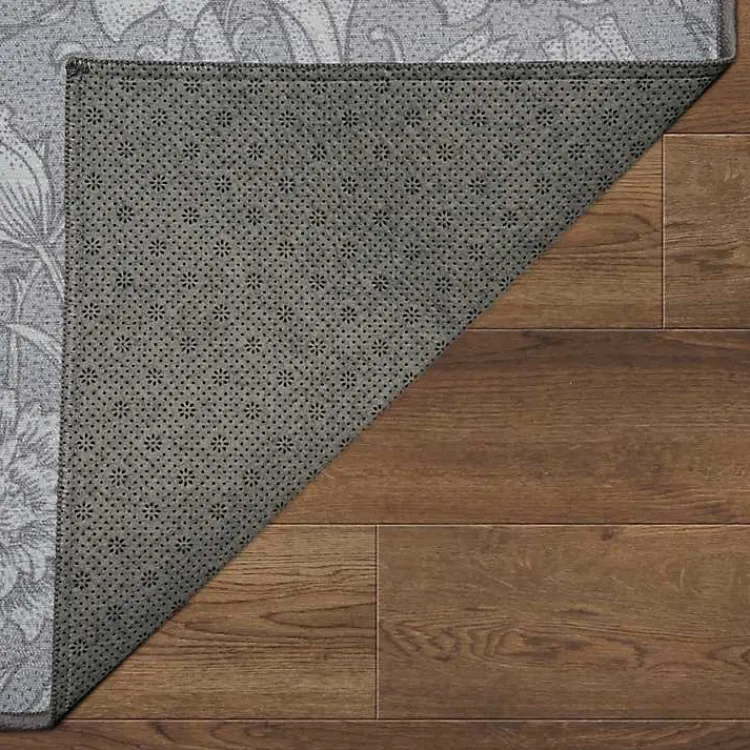 Kirklands Home Kalini Floral Washable Area Rug, 5x7 Gray Hot
