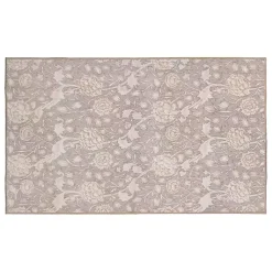Kirklands Home Kalini Natural Floral Washable Area Rug, 3x5 Best