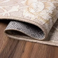 Kirklands Home Kalini Natural Floral Washable Area Rug, 3x5 Best