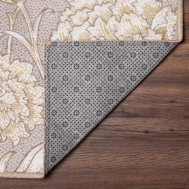 Kirklands Home Kalini Natural Floral Washable Area Rug, 3x5 Best