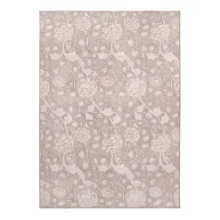 Kirklands Home Kalini Natural Floral Washable Area Rug, 5x7 Sale