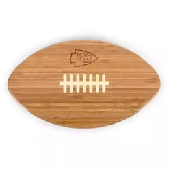 Kirklands Home Kansas City Chiefs Bamboo Football Cutting Board Tan Outlet