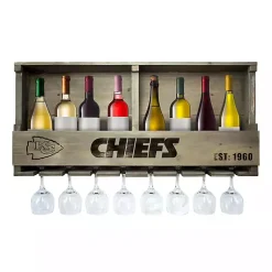 Kirklands Home Kansas City Chiefs Reclaimed Wood Bar Shelf Gray Clearance
