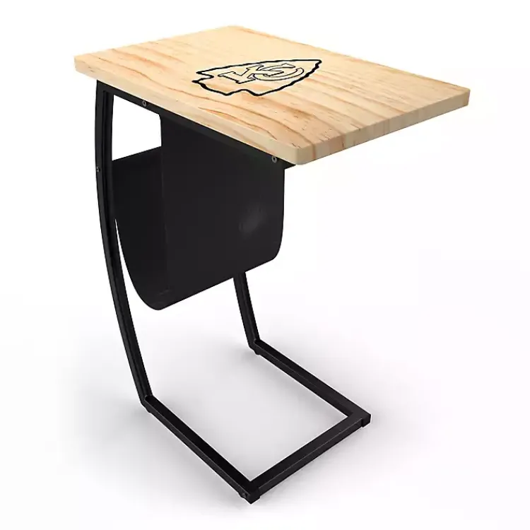 Kirklands Home Kansas City Chiefs Wood C-Table Tan Hot