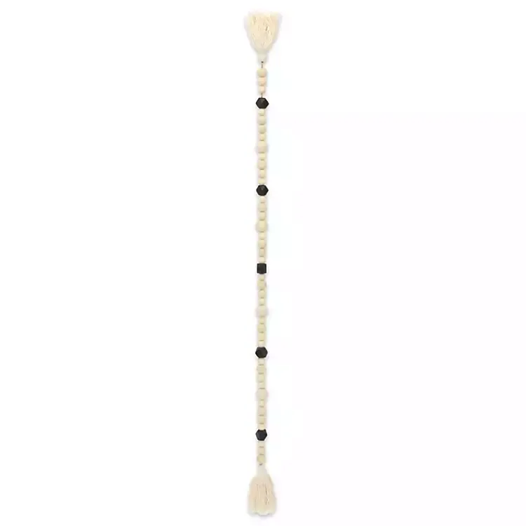 Decorative Accents>Kirklands Home Kara Black Beaded Wood Polygon Decorative Garland