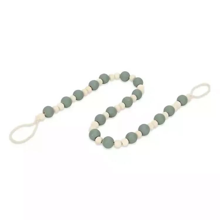 Decorative Accents>Kirklands Home Kara Beaded Wood Decorative Garland Blue