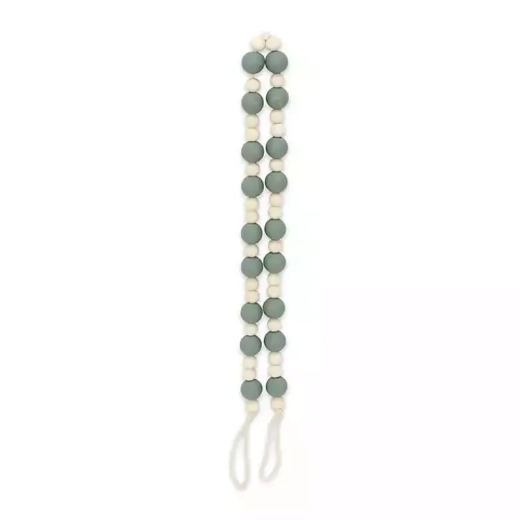 Decorative Accents>Kirklands Home Kara Beaded Wood Decorative Garland Blue