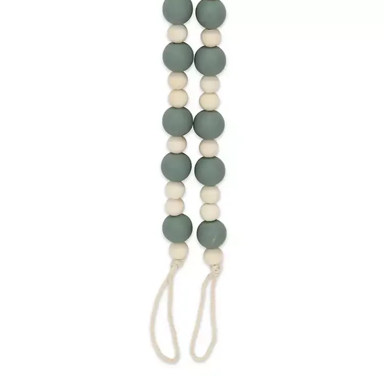 Decorative Accents>Kirklands Home Kara Beaded Wood Decorative Garland Blue