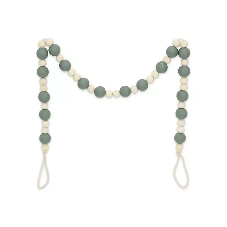 Decorative Accents>Kirklands Home Kara Beaded Wood Decorative Garland Blue