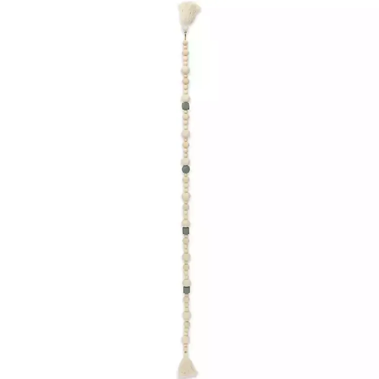 Decorative Accents>Kirklands Home Kara Blue Beaded Wood Polygon Decorative Garland