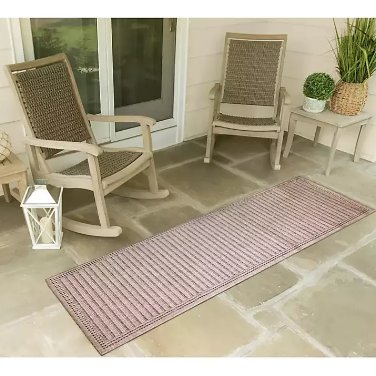 Kirklands Home Kaya Natural Gradient Indoor/Outdoor Runner, 2x7 Tan New