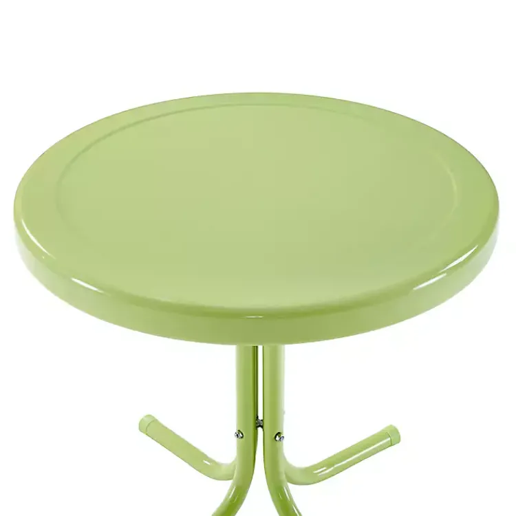 Kirklands Home Key Lime Retro Metal Outdoor Side Table Green Outlet