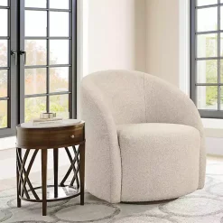 Kirklands Home Khaki Boucle Danielle Accent Chair Tan Discount