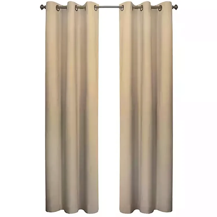 Kirklands Home Khaki Room Darkening Curtain Panel Set, 72 in. Tan Clearance