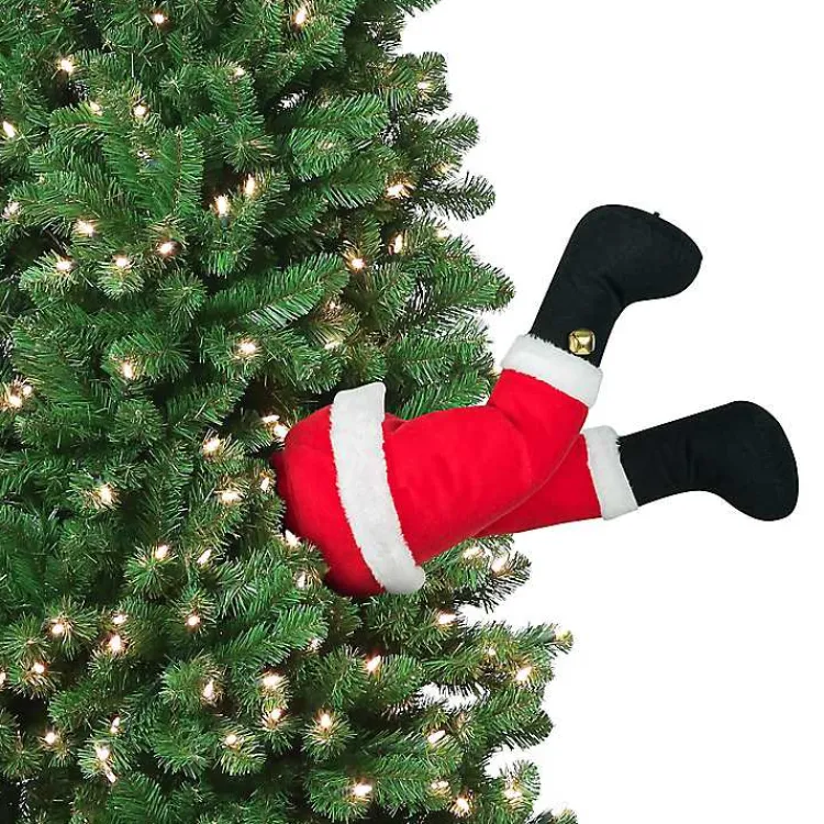 Christmas Tree Decorations>Kirklands Home Kicking Santa Legs Christmas Tree Decoration
