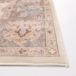 Kirklands Home Kira Traditional Washable Area Rug, 5x8 Ivory Sale