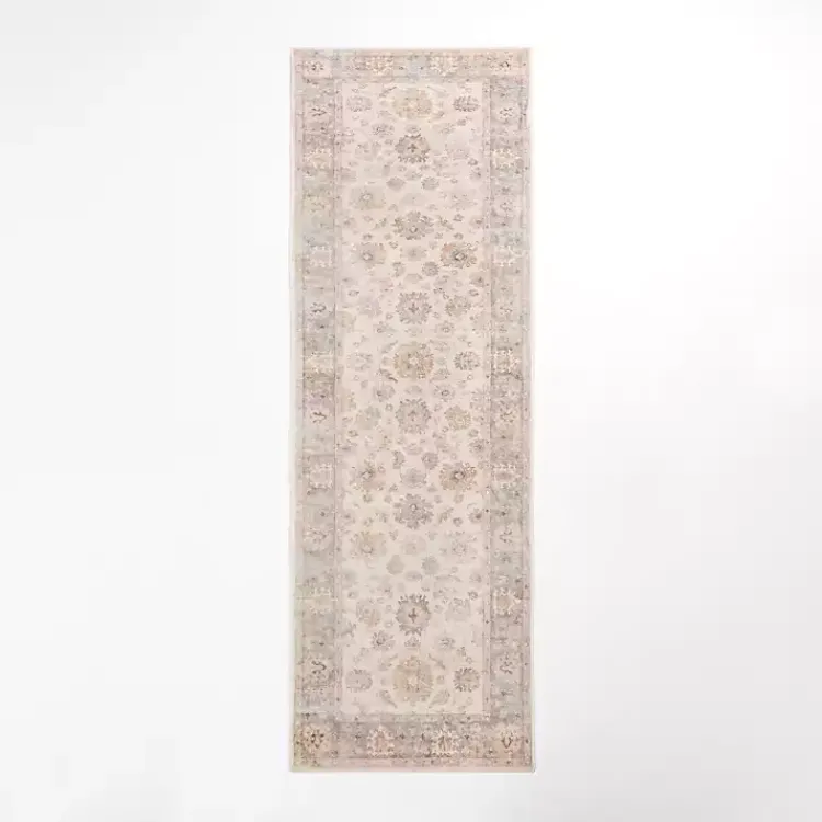 Kirklands Home Kira Traditional Washable Runner, 2x7 Ivory Best
