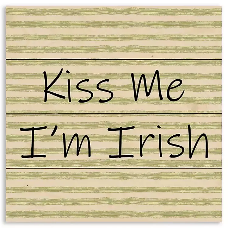 St Patricks Day Decorations>Kirklands Home Kiss Me I'm Irish Wood Pallet Art Print