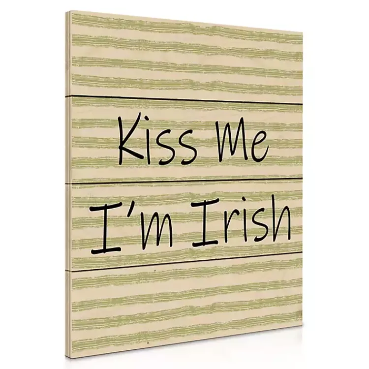 St Patricks Day Decorations>Kirklands Home Kiss Me I'm Irish Wood Pallet Art Print